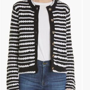 La Ligne DARK NAVY  and WHITE Striped Women's Sweater NEW